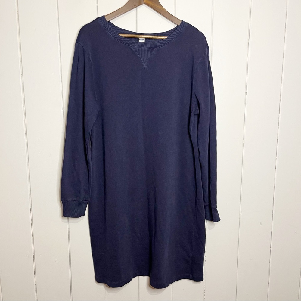 Old Navy Blue Long Sleeve Sweater Dress. Size Large.